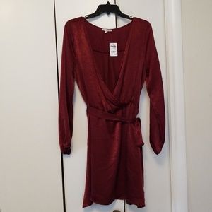 NWT Charlotte Russe Satin Wrap Dress